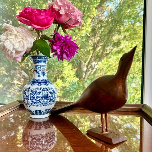 Vintage Mid Century Modern Carved Wooden Bird Sculpture MCM 11" Long - Picture 7 of 15